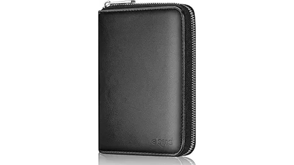 rfid passport wallet zipper