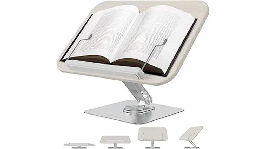 rotatable adjustable book holder