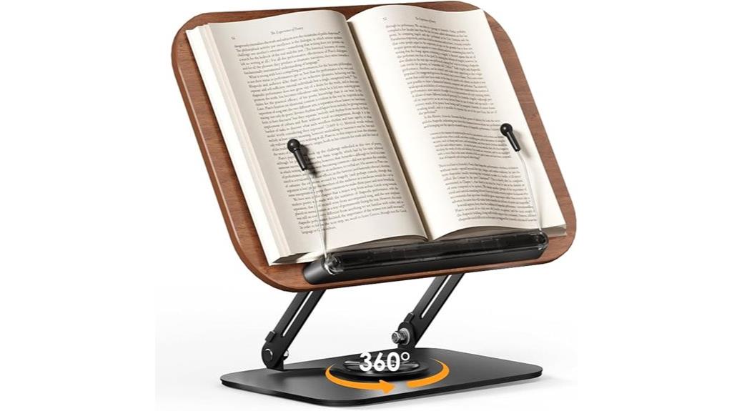 rotatable foldable book holder