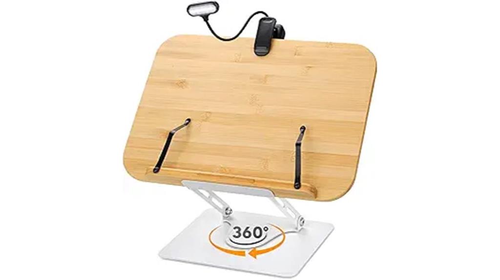 rotating book reading stand