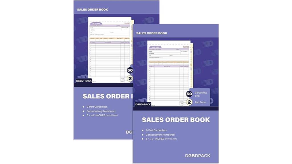 sales order book 2 pack