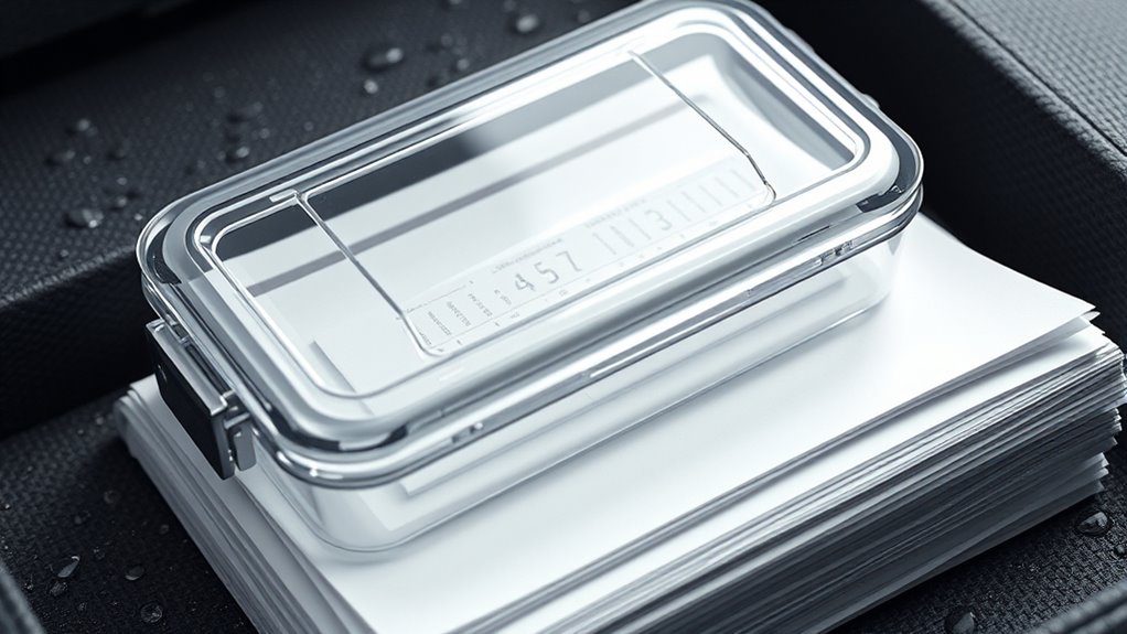 seal documents in waterproof containers
