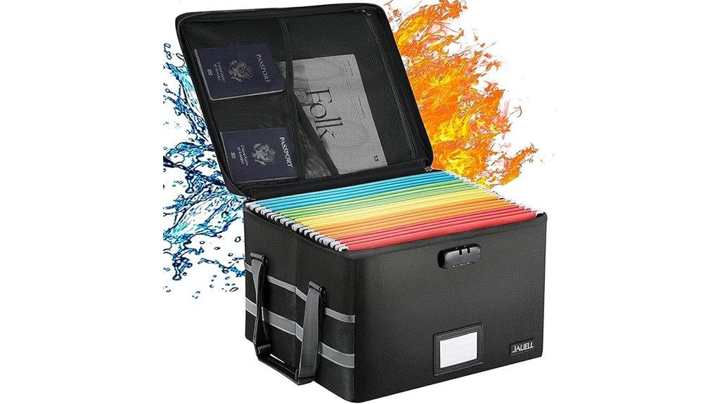 secure fireproof document box