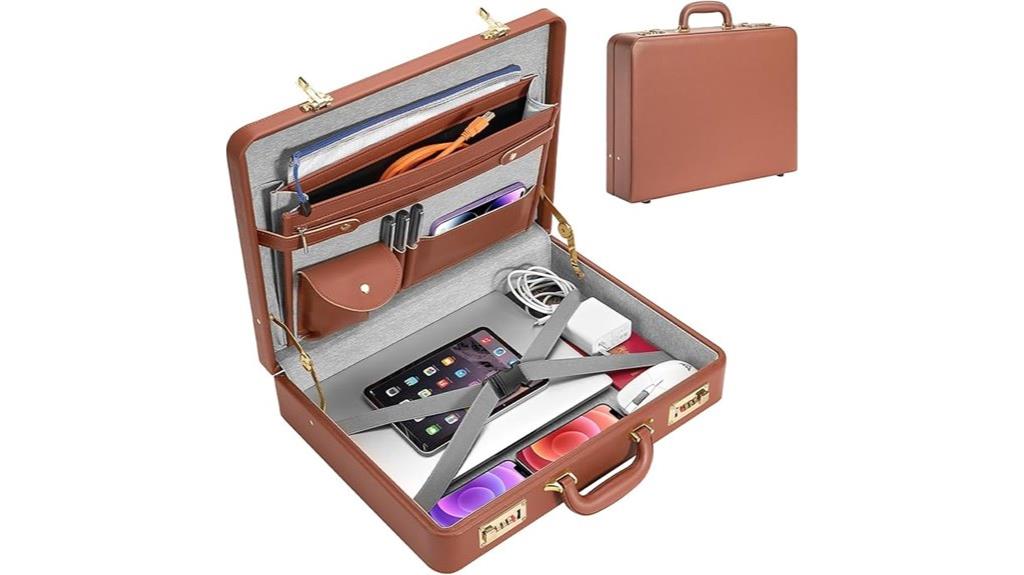 secure men s briefcase with compartments