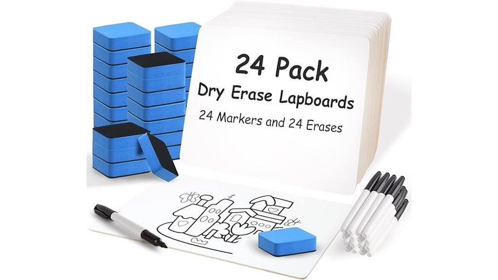 set of 24 double sided whiteboards