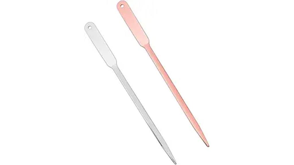set of two stainless steel letter openers