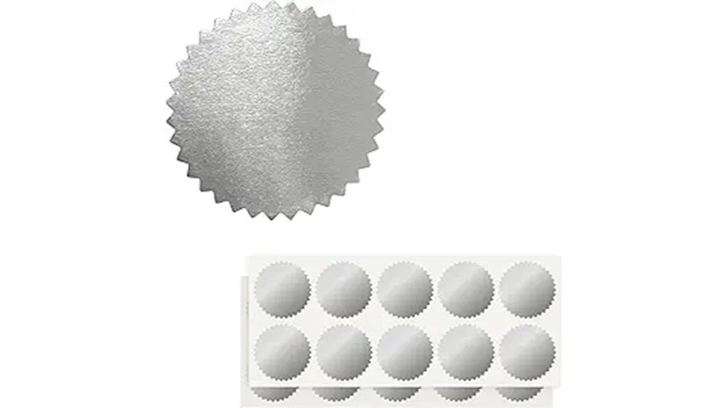 silver certificate seal stickers