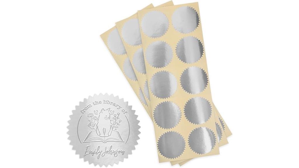silver seal labels pack