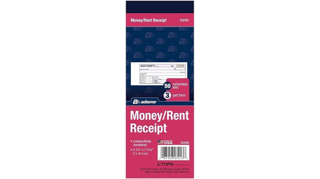 six pack of receipt books