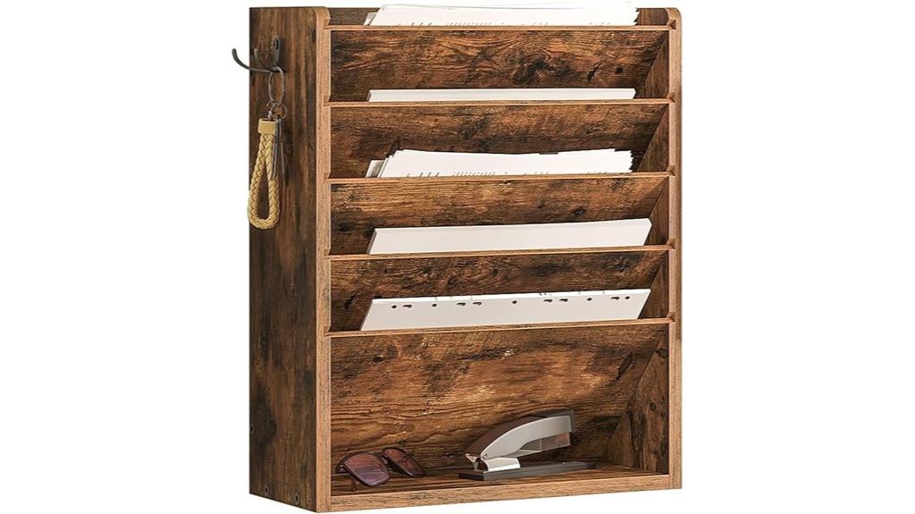 six tier wall organizer