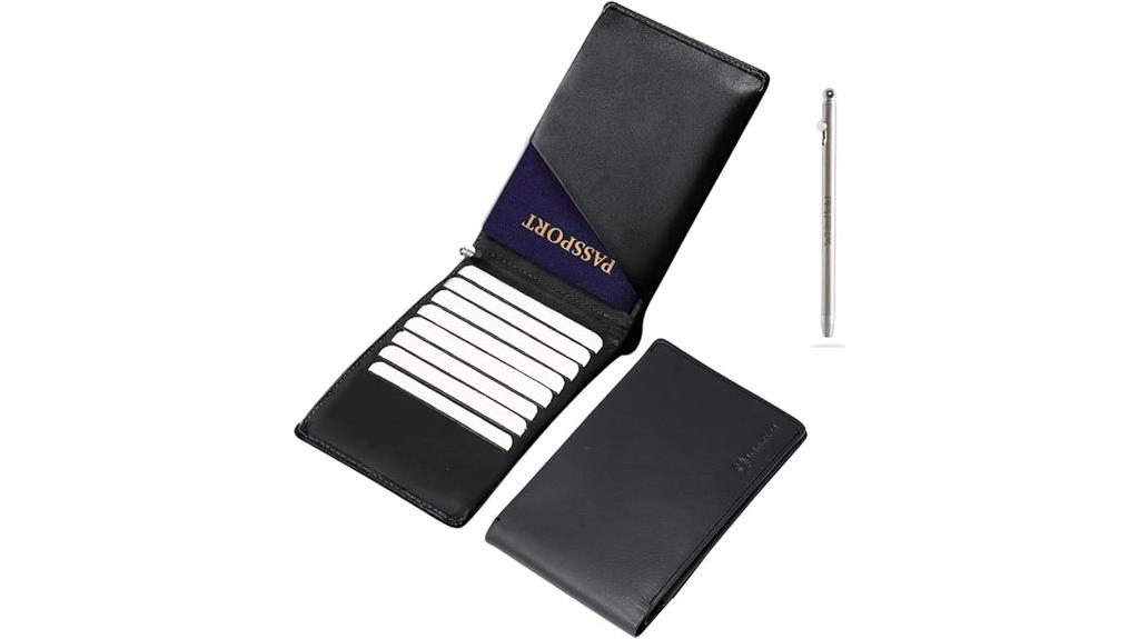 slim rfid leather wallet