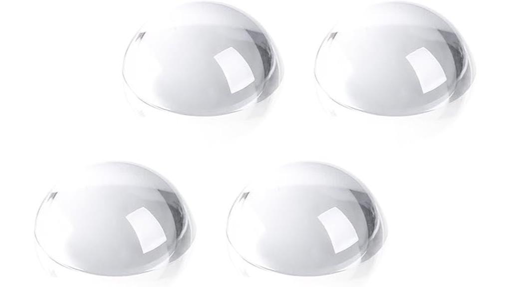 small crystal dome magnifiers