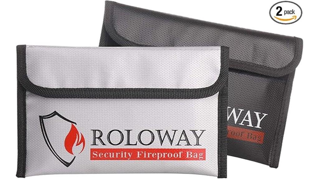 small fireproof bag pack