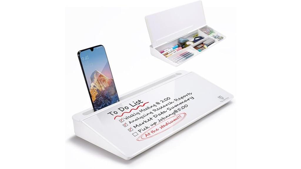 small whiteboard with drawer