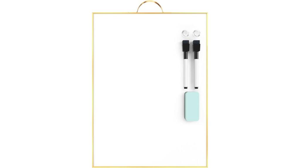 small whiteboard with frame