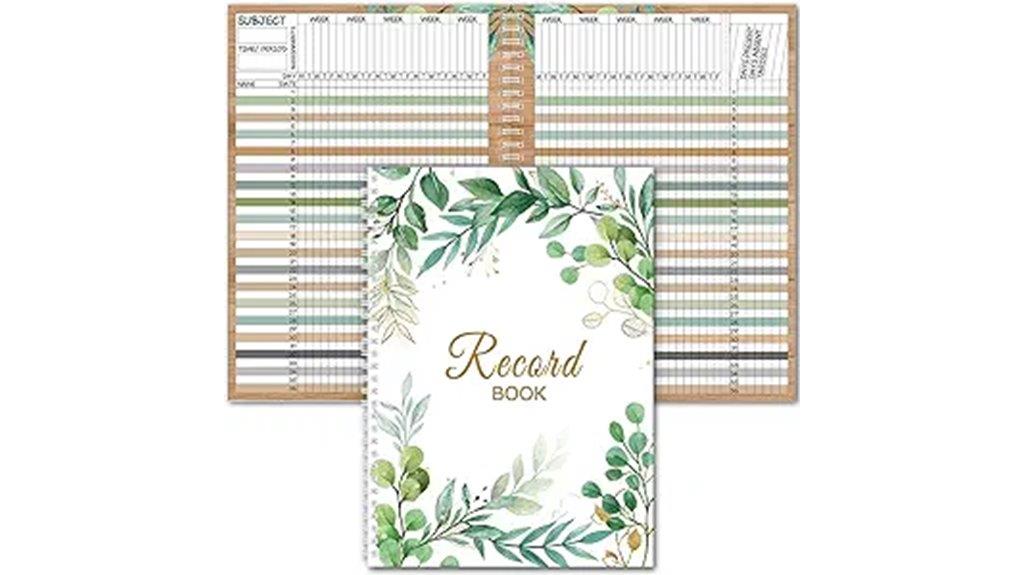 spiral bound teacher record book