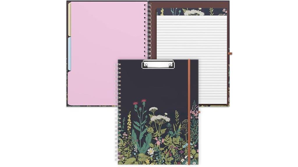 spiral folio notebook refillable