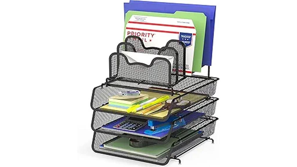 stackable desk organizer compartments
