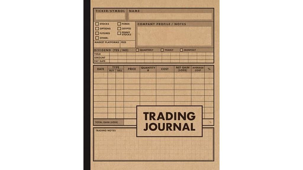 stock trading journal notebook