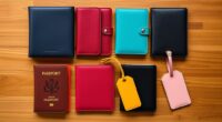 stylish passport covers with tags