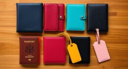 stylish passport covers with tags