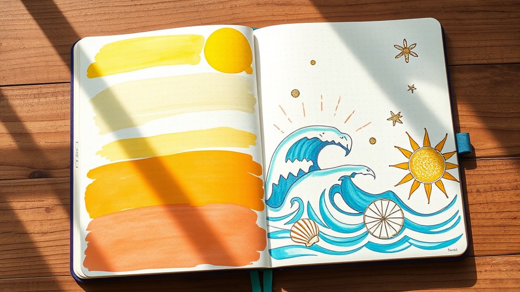 sun kissed ocean inspired colors