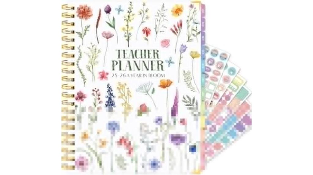 teacher planner with tabs