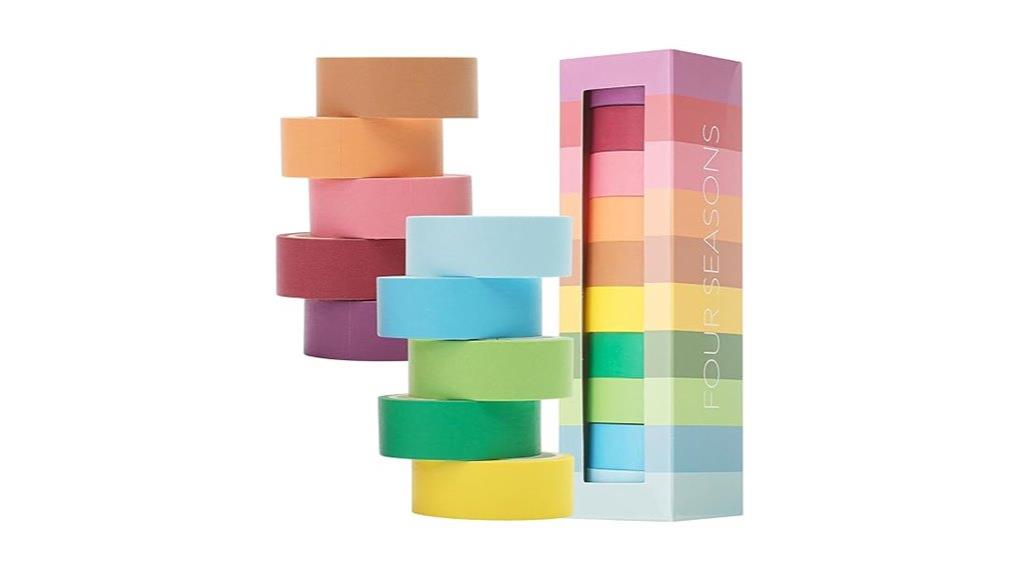 ten colorful washi tapes