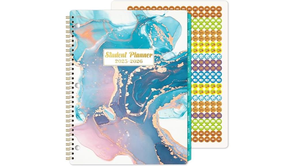 thick paper student planner