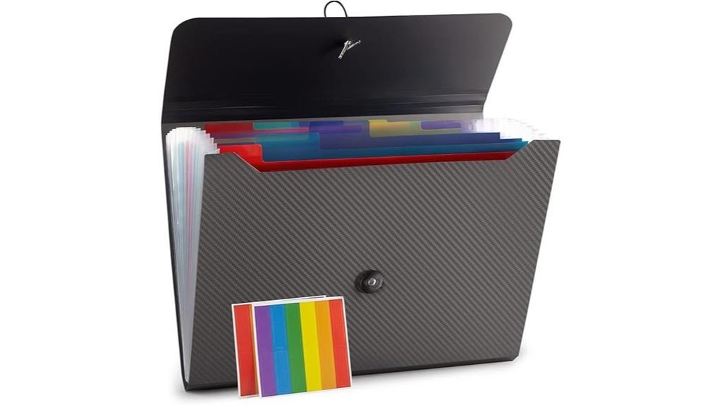 thirteen pocket expandable folder