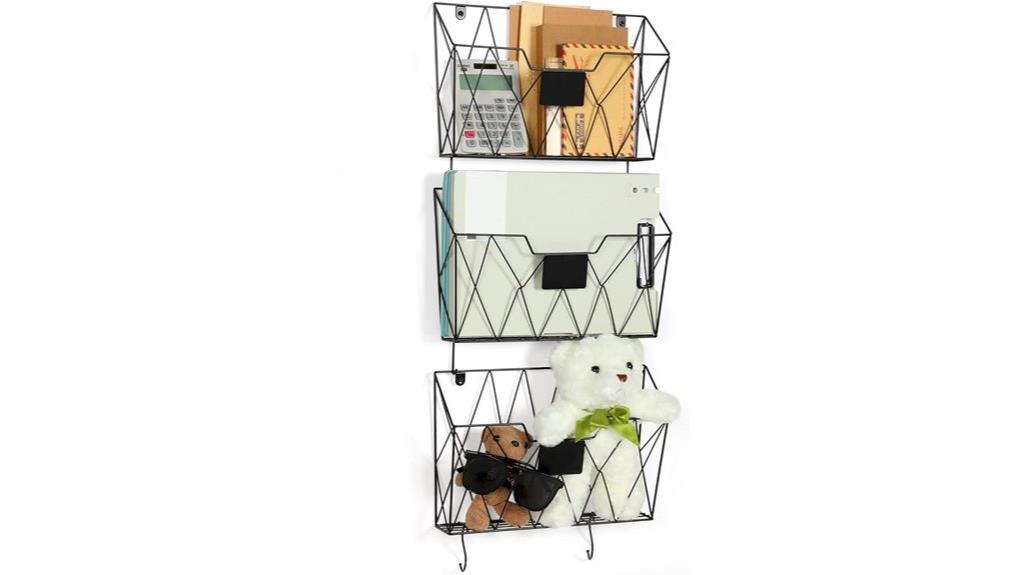 three pocket hanging wall organizer