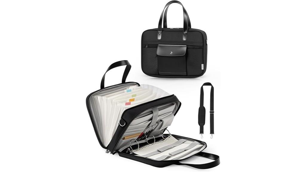 three ring binder with laptop