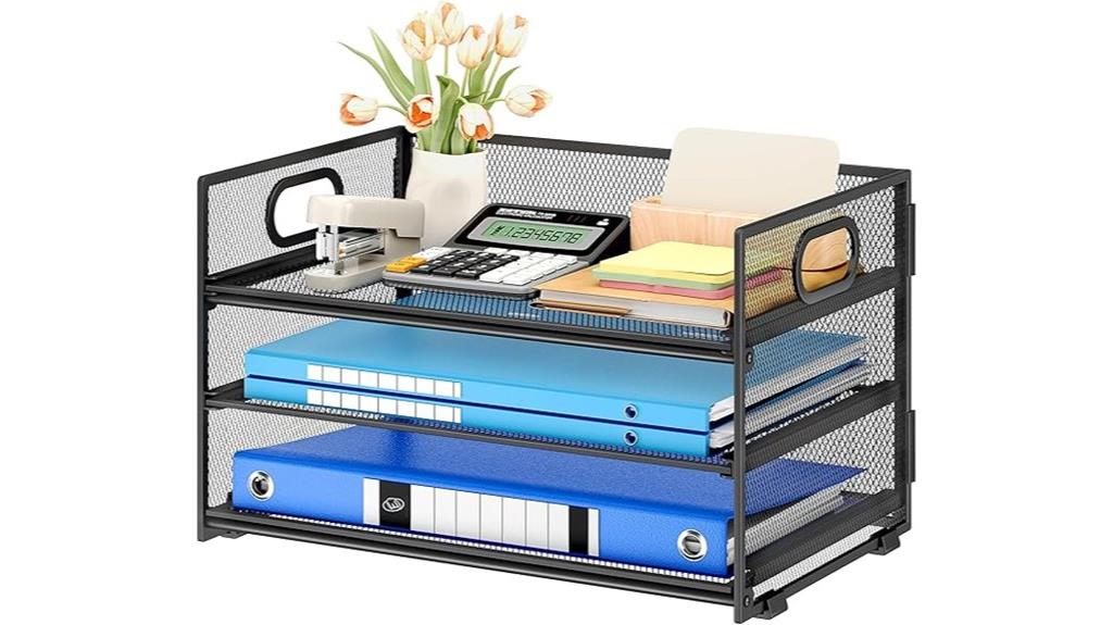 three tier paper organizer