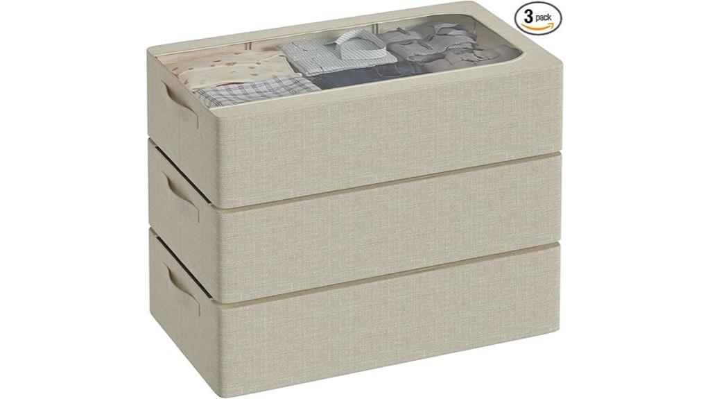three under bed bins