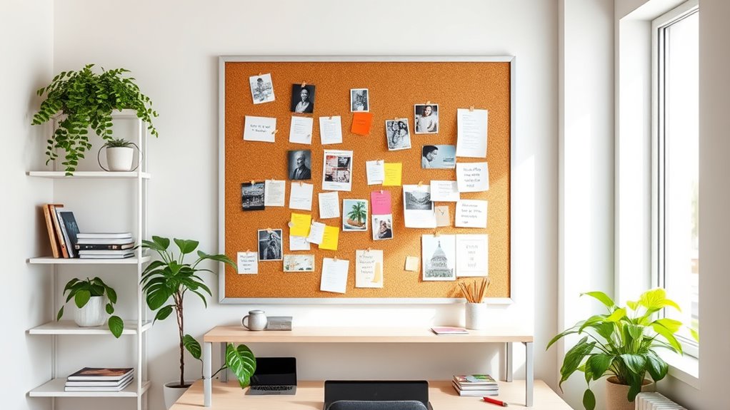 top cork and bulletin boards