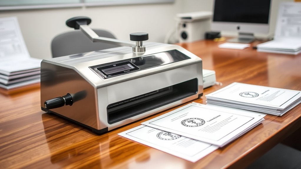 top document seal presses