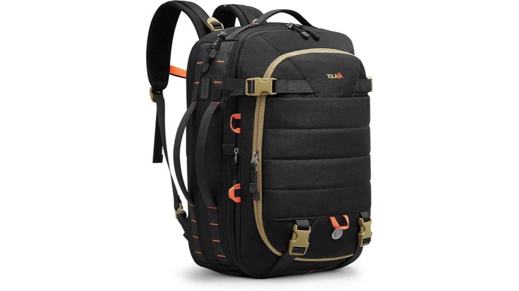 travel backpack with tech features