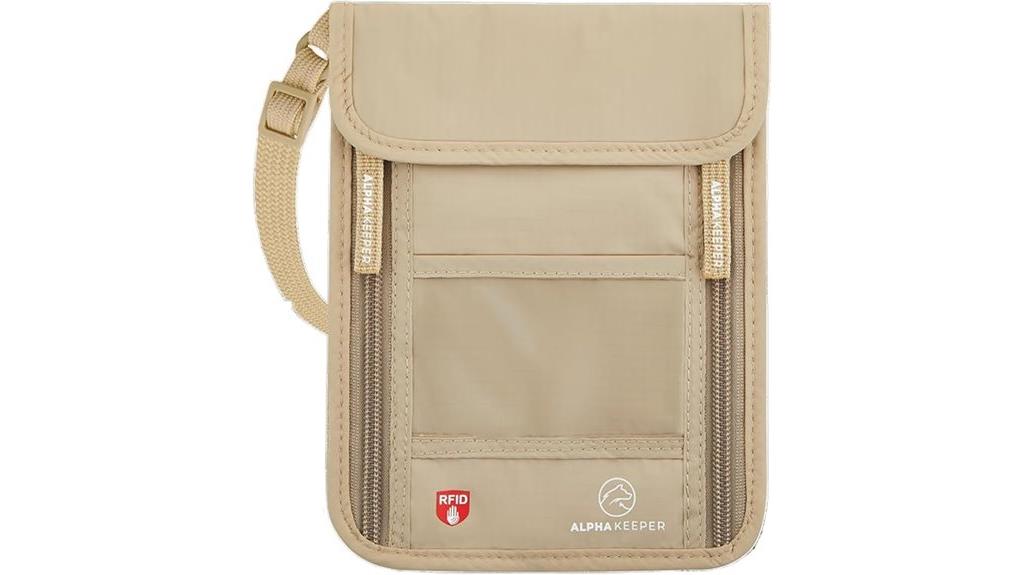 travel document neck wallet