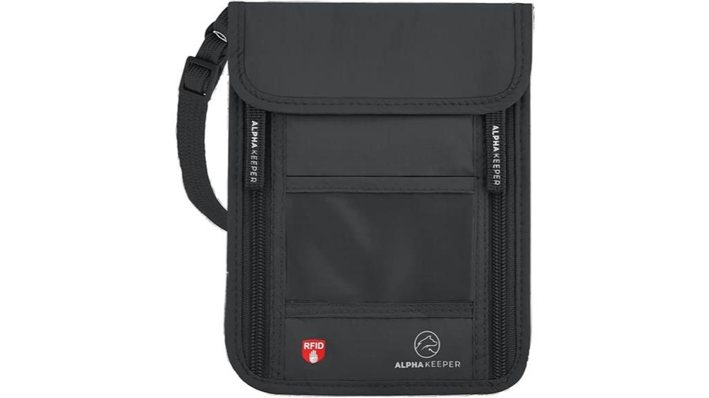 travel document neck wallet