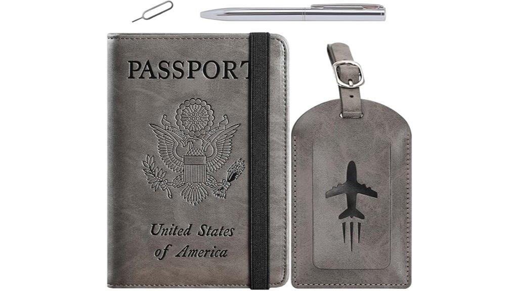 travel document organizer leather