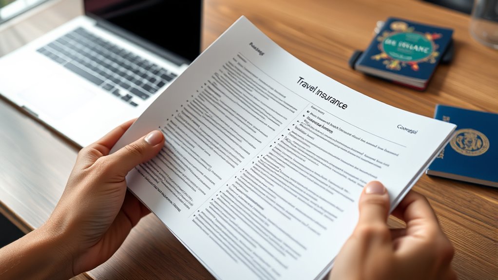 travel insurance document details