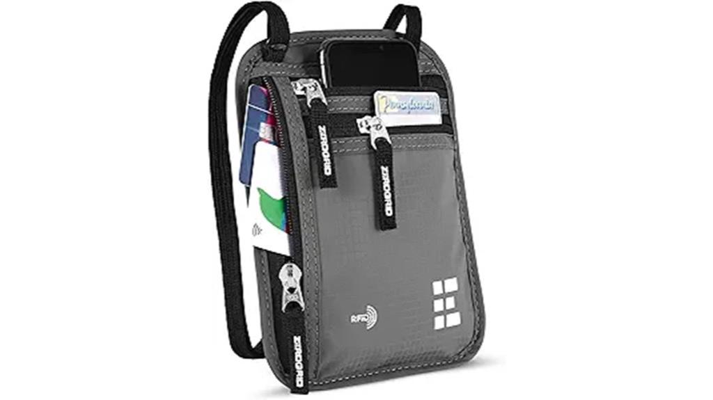 travel rfid passport neck wallet
