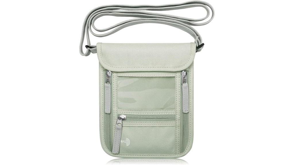 travel wallet with neck pouch
