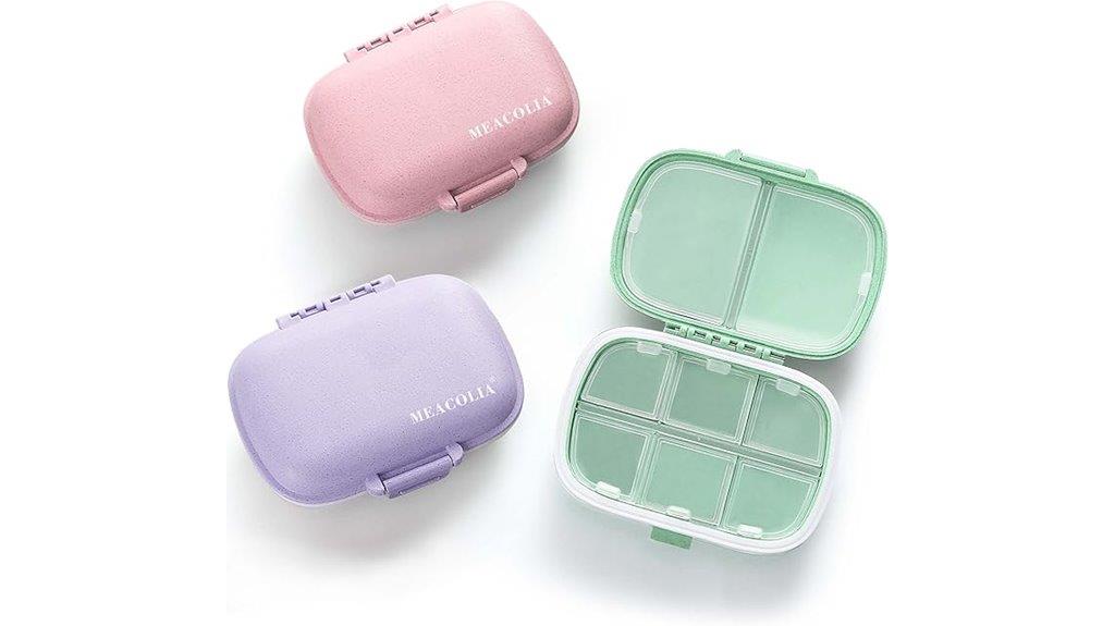 triple portable pill case