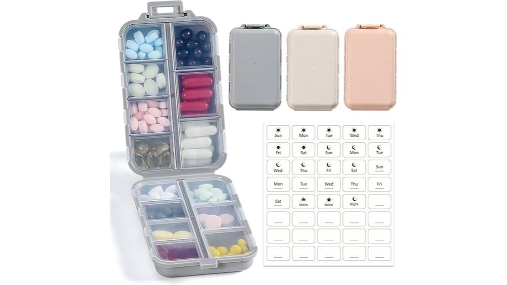 triple travel pill organizer