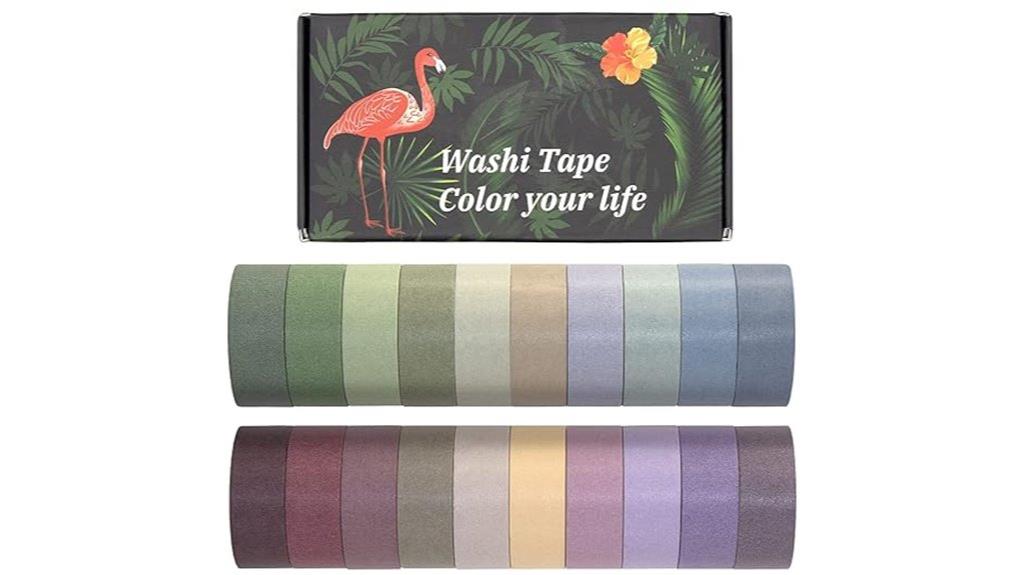 twenty colored tape set