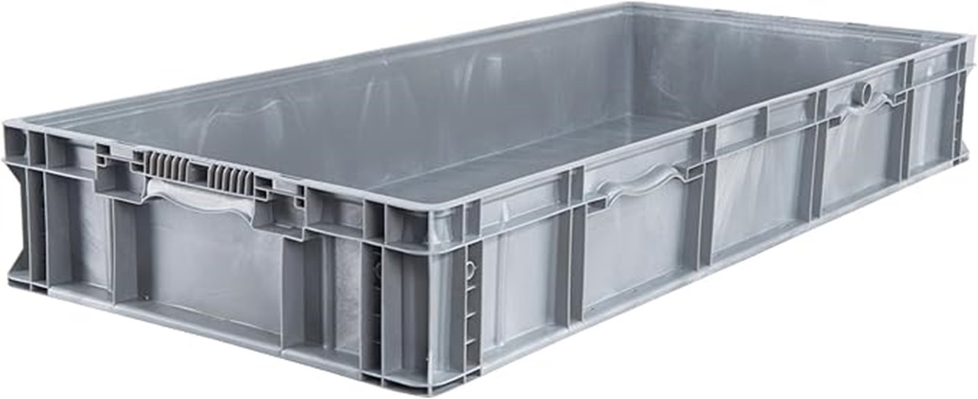 two pack 25 4 gallon storage totes