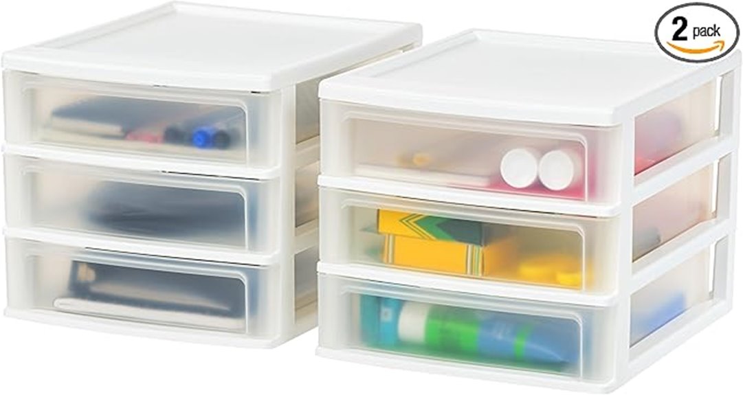 two pack drawer organizers
