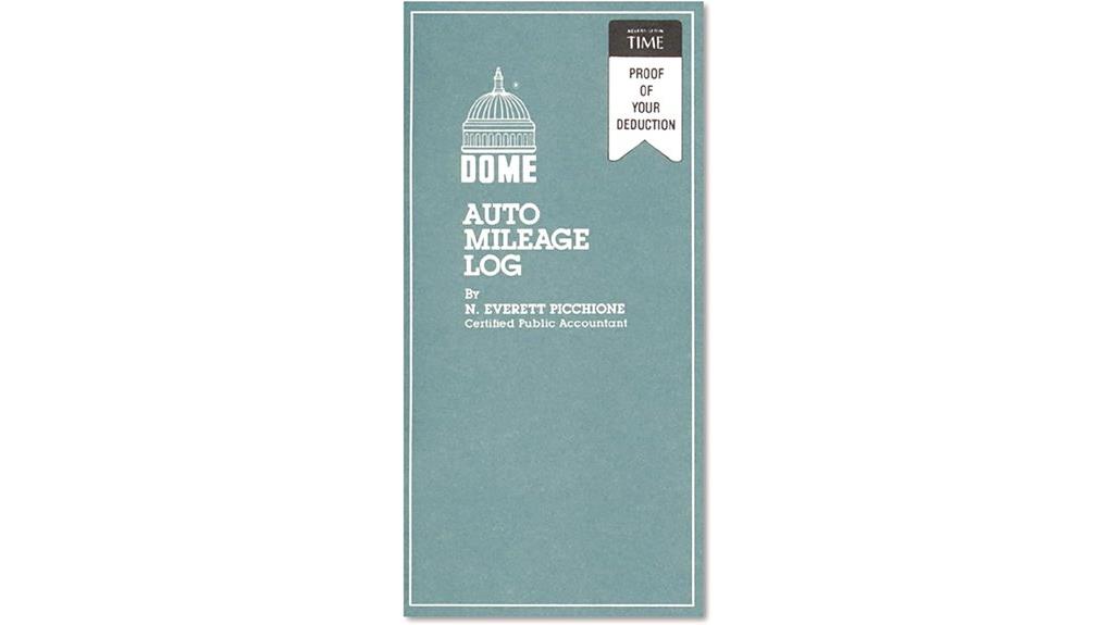 undated auto mileage log