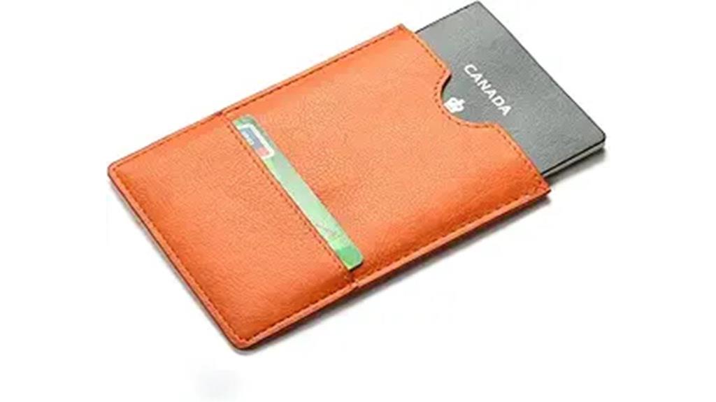 vegan slim passport wallet